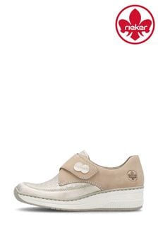 Rieker Womens Cream Bur Fastener Shoes