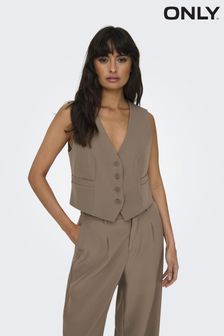 ONLY Brown Tailored Waistcoat (B47165) | 204 SAR