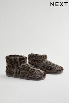 Animal Print Faux Fur Boot Slippers (B47184) | 145 zł