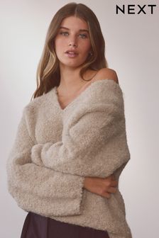 Curve Brown V Neck Jumpers Next Luxembourg