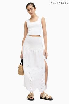 AllSaints White Alex Embroidered Skirt (B47421) | CA$454