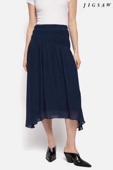 Jigsaw blue pleated skirt 2025