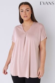 Rosa - Evans Shirt mit gekerbtem Ausschnitt (B47720) | 40 €
