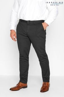 BadRhino Big & Tall Black Stretch Trousers (B47760) | $77