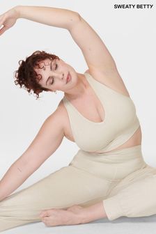 Sweaty Betty Creme Beige Marl Gaia Yoga Bra (B47820) | KRW106,700