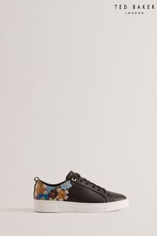 Ted Baker Black Aleeson Floral Printed Cupsole Trainers (B47831) | €128