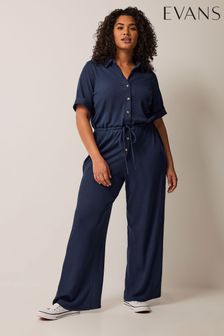藍色 - Evans平織連身褲 (B47960) | NT$2,330
