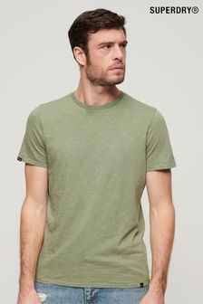 Grün - Superdry Genopptes T-Shirt mit Rundhalsausschnitt (B47980) | 35 €