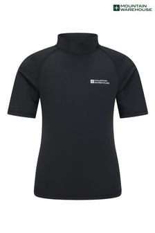 Mountain Warehouse Black Kids Short Sleeved Rash Vest (B48044) | AED116