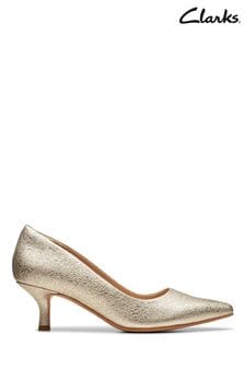 Clarks Gold Champagne Violet55 Rae Shoes (B48110) | €114