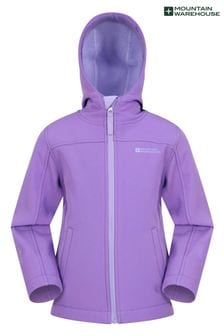 Mountain Warehouse Purple Chrome Exodus Kids Water Resistant Softshell Jacket (B48216) | HK$298