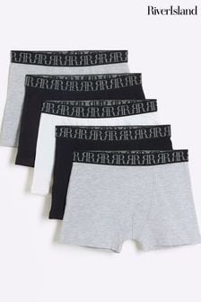 River Island Grey Boys Multipack of 5 Boxers (B48511) | 84 SAR