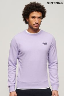 Superdry Purple Essential Logo Crew Sweatshirt (B48576) | SGD 97