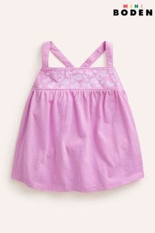 Boden Pink Embroidered Jersey Vest (B48647) | KRW32,000 - KRW36,300