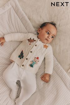 Newborn white cardigan sweater discount