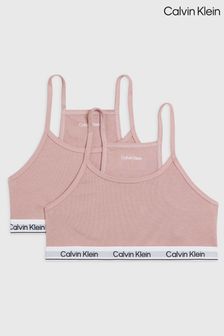 Calvin Klein Pink Racerback Bralettes 2 Pack