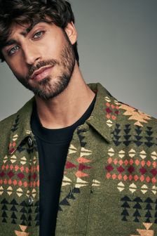 Mens khaki shacket cheap