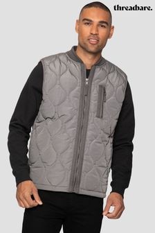 Threadbare Grey Lightweight Quilted Gilet (B48843) | $69