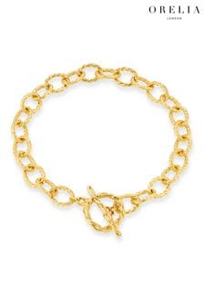 Orelia London 18k Gold Plating Rope Interlocking T-bar Bracelet (B48853) | 122 د.إ