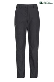 Mountain Warehouse Black Short Length Lightweight Stretch UV Protect Walking Hiker Womens Trousers (B49380) | 218 QAR
