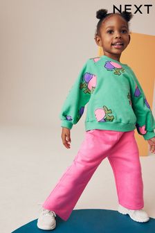 Girls Sweat Top Jogger Sets Pink Next United Arab Emirates