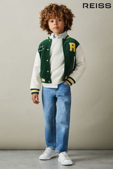 Boys faux leather bomber jacket online