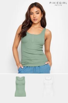 綠色 - Pixiegirl Petite Henley Vests 2 Pack (B49865) | NT$1,170
