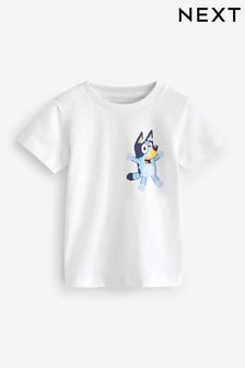 White Bluey Short Sleeve T-Shirt (6mths-7yrs) (B50023) | OMR5 - OMR6