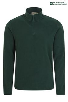 Verde - Bluză din fleece cu fermoar pe jumătate Mountain Warehouse Bărbați Camber (B50096) | 149 LEI