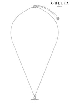 Orelia London Sterling Silver Dainty T-bar Knot Necklace (B50103) | 122 د.إ