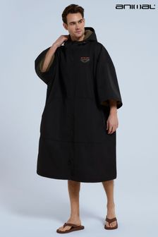 Черный мужской халат для переодевания на флисовой подкладке Animal Misty (B50550) | €105