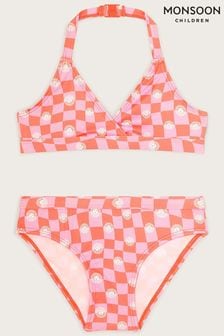 Monsoon Pink Check Bikini Set (B50599) | $29 - $35