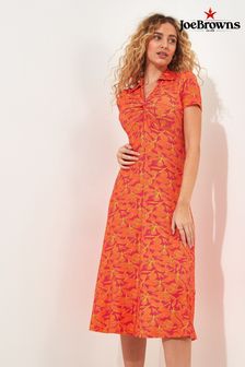 Joe Browns Orange Twist Front Jersey Dress (B50626) | AED294