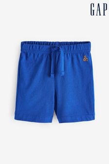 Gap Blue Cotton Brannan Bear Pull On Baby Shorts (Newborn-5yrs) (B50839) | €7