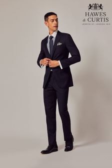 Hawes & Curtis Slim Blue Twill Suit Jacket (B51019) | $358