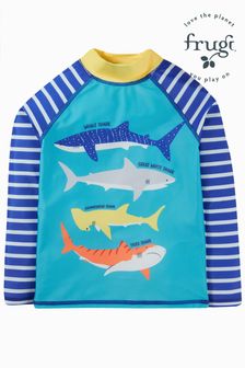 Frugi Yellow Shark Print Sunsafe Rash Vest (B51025) | €36 - €39