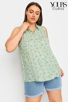 Yours Curve Green Sleeveless Blouse (B51039) | €33