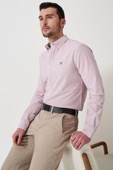 Crew Clothing Stripe Cotton Slim Fit Oxford Shirt (B51247) | kr1 080