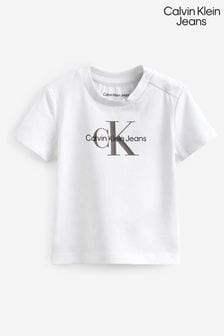 Calvin Klein White Monogram T-Shirt (B51324) | OMR13
