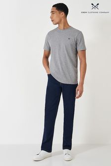 Grau - Crew Clothing Plain Cotton Classic T-shirt (B51327) | 39 €