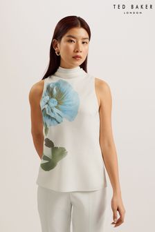 Ted Baker White Setsuko Cowl Neck Sleeveless Top (B51414) | €126