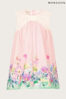 Monsoon Pink Baby Fairy Stripe Dress (B51429) | €35 - €37