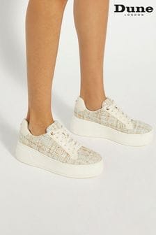 Dune London Cream Episode Flatform Sole Trainers (B51744) | $154