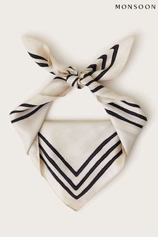 Бежевый - квадратный шелковый шарф Monsoon (B51760) | €29
