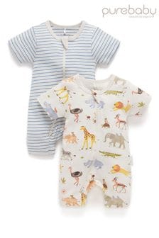 Purebaby Printed Sleepsuit 2 Pack (B51875) | KRW64,000