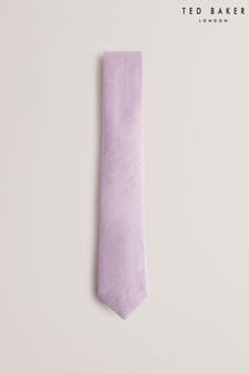 Ted Baker Purple Meads Silk Linen Blend Tie (B52141) | SGD 87