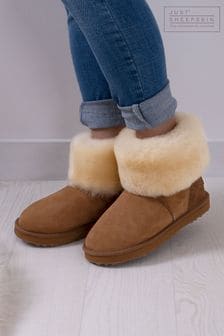 Just Sheepskin Brown Ladies Cornwall Boots (B52490) | $180
