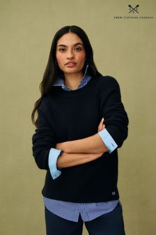 Blau - Crew Clothing Strukturierter Pullover aus Baumwolle (B52504) | 76 €