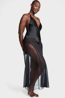 Victoria's Secret Black Archive Sheer Plunge Slip Dress (B52776) | €149