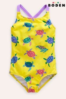 Boden Yellow Cross-Back Printed Swimsuit (B52872) | HK$175 - HK$195